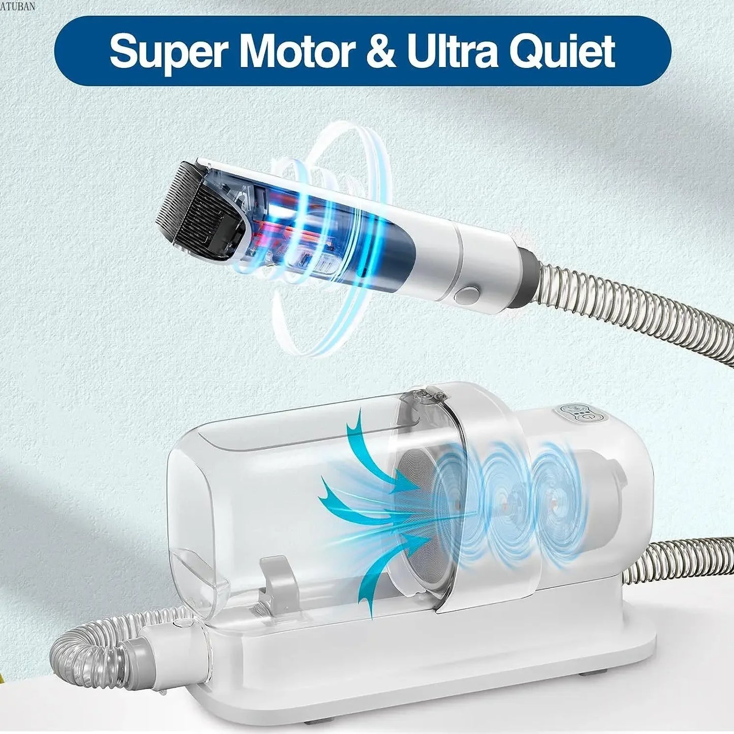 Pet Grooming Vacuum Kit – 2.3L Capacity