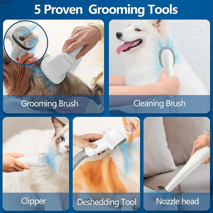 Pet Grooming Vacuum Kit – 2.3L Capacity
